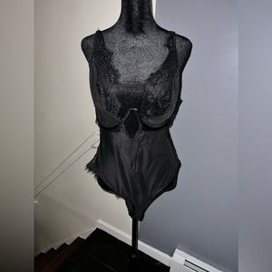Black lace bodysuit